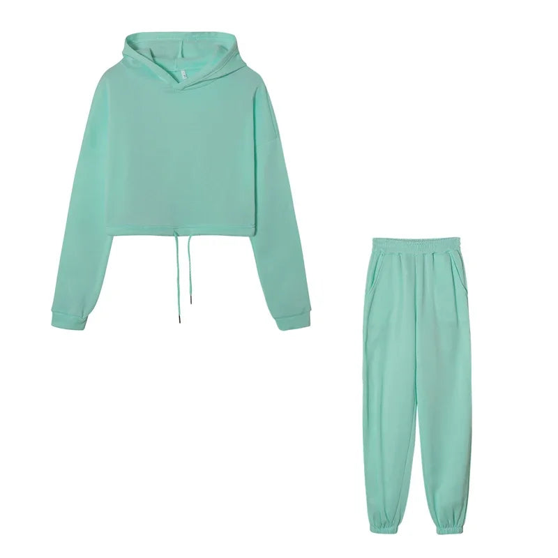 Women’s Long-Sleeve Sportswear Set – Casual Fashion Two-Piece Outfit Style Heaven
