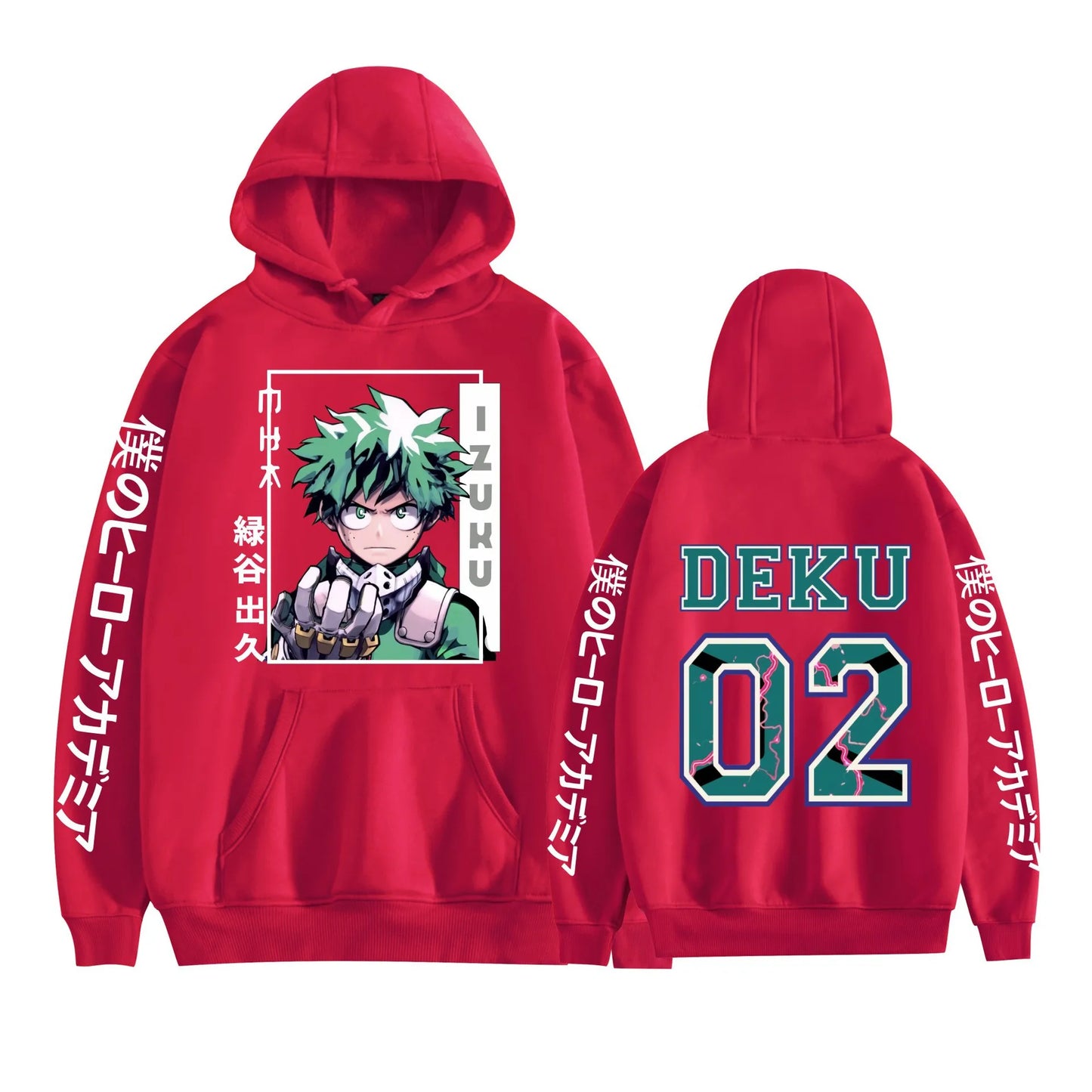 My Hero Academia Midoriya Print Hoodie – High-Quality Casual Streetwear Sweatshirt for Men (Autumn & Winter) - Style Heaven