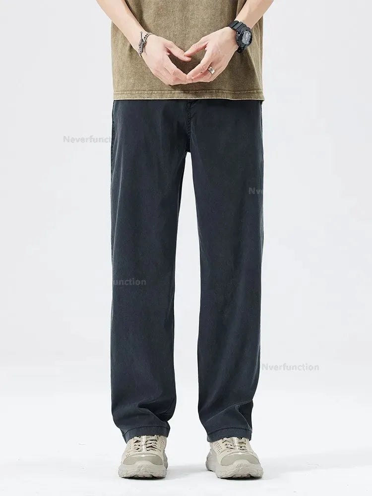 Men’s Ultra-Thin Baggy Jeans – Soft & Breathable Lyocell Straight-Leg Pants - Style Heaven