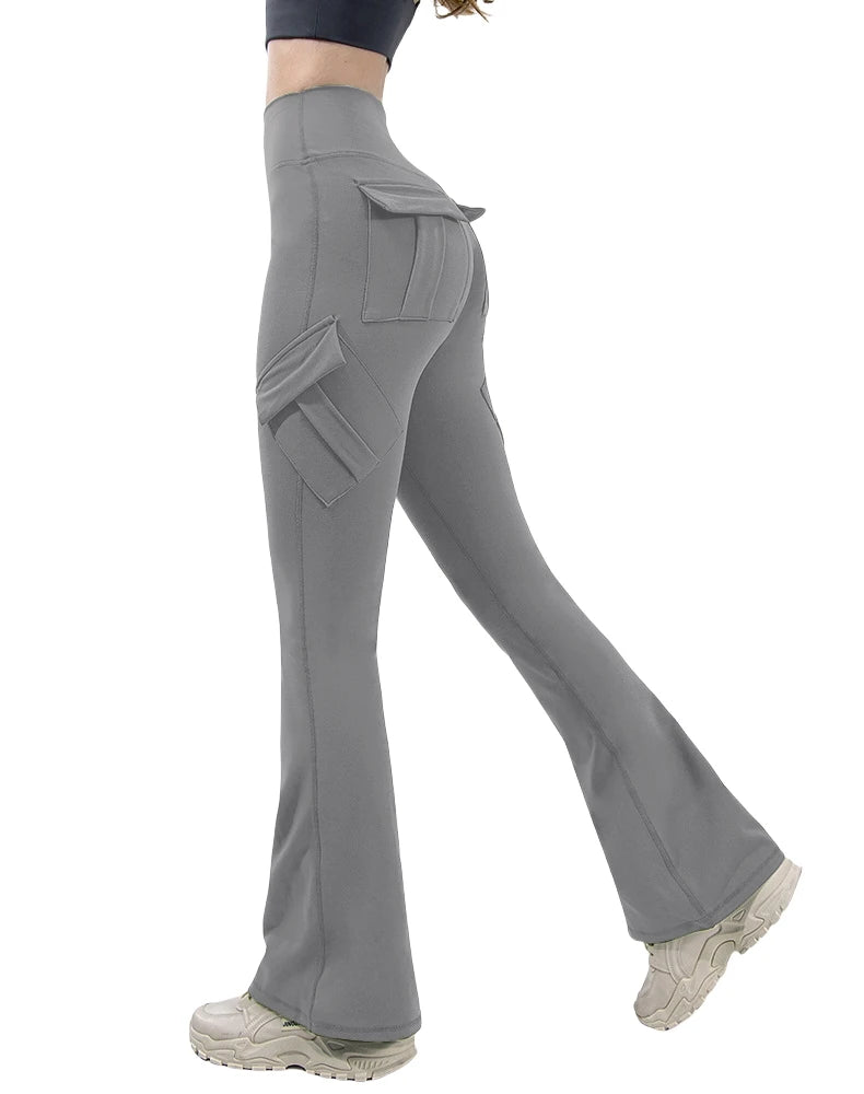 Women's Wide Leg High Stretch Yoga Pants – Naked Feel Compression Leggings with Pockets Style Heaven