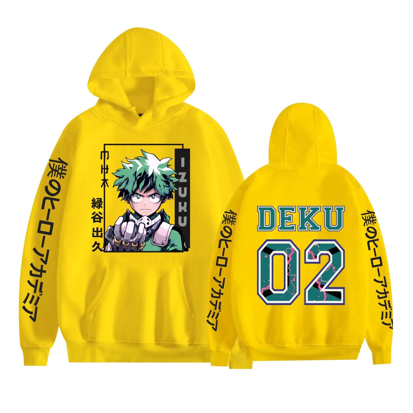 My Hero Academia Midoriya Print Hoodie – High-Quality Casual Streetwear Sweatshirt for Men (Autumn & Winter) - Style Heaven