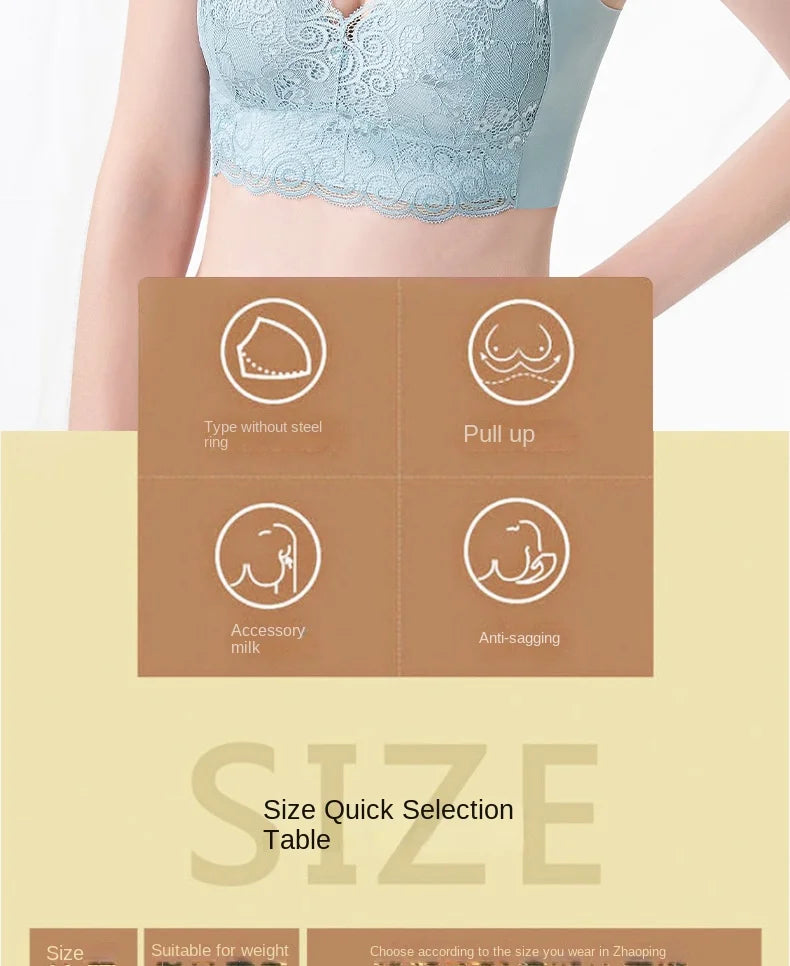 Lace V-Neck Wireless Bra – Soft, Breathable & Trackless Sports Style