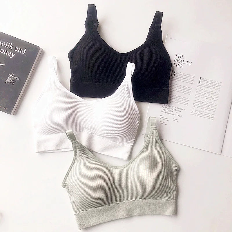 Sexy Gathered Tube Top Bra – No Steel Ring, Soft Cotton Lingerie Style Heaven