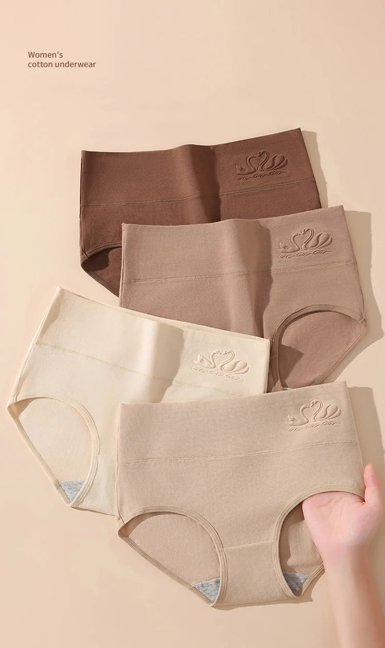 4-Pack High-Waist Body Shaper Panties – Breathable Cotton Plus Size Briefs (M-5XL) Style Heaven