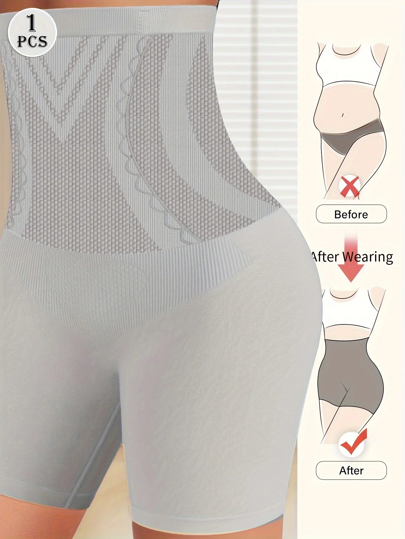 High-Waist Seamless Tummy Control Panties – Comfortable Four-Corner Design
