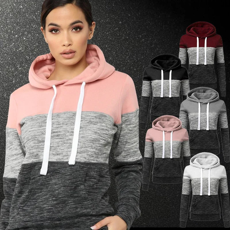 Women's Tricolor Sweatshirt Pullovers Graphic Sweatshirts New Hoodies and Sweatshirts Hooded Shirt Hoody Clothes Style Heaven