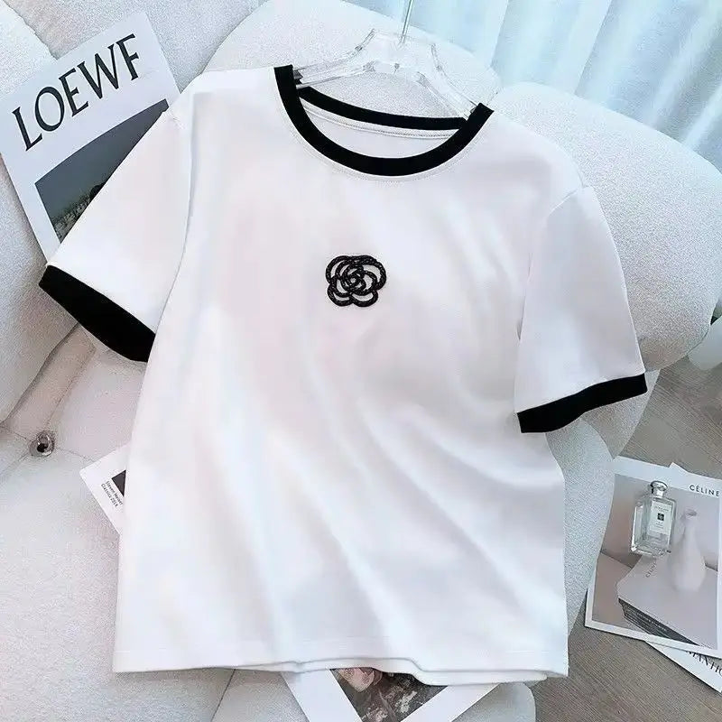 Women's Summer 2-Piece Sporty Chic Set – Short Sleeve Crop Top & Pants Style Heaven