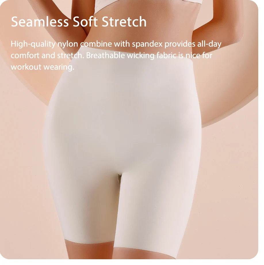 Seamless High-Waist Tummy Control Shorts – Ice Silk Hip-Lift Boyshorts Style Heaven