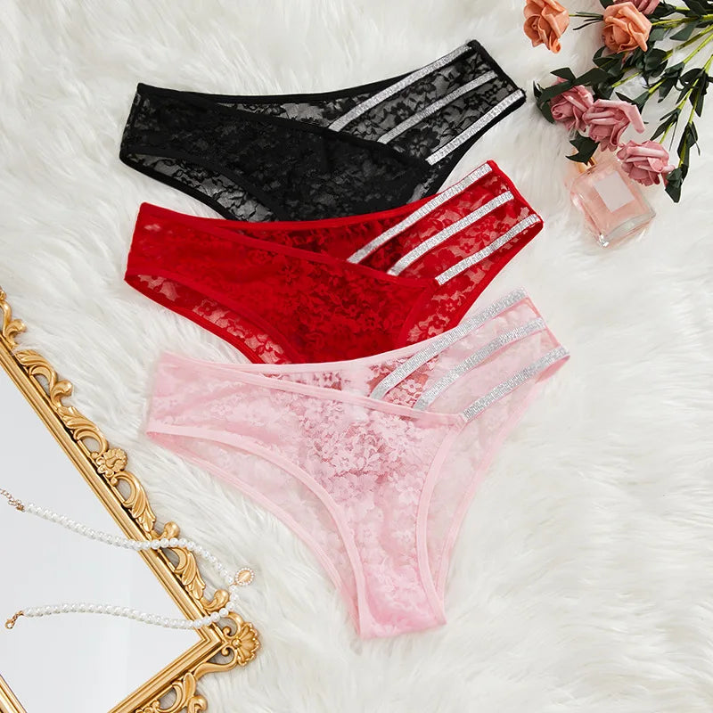 Lace Floral Sexy Panties – Low Waist Mesh Underwear for Women Style Heaven