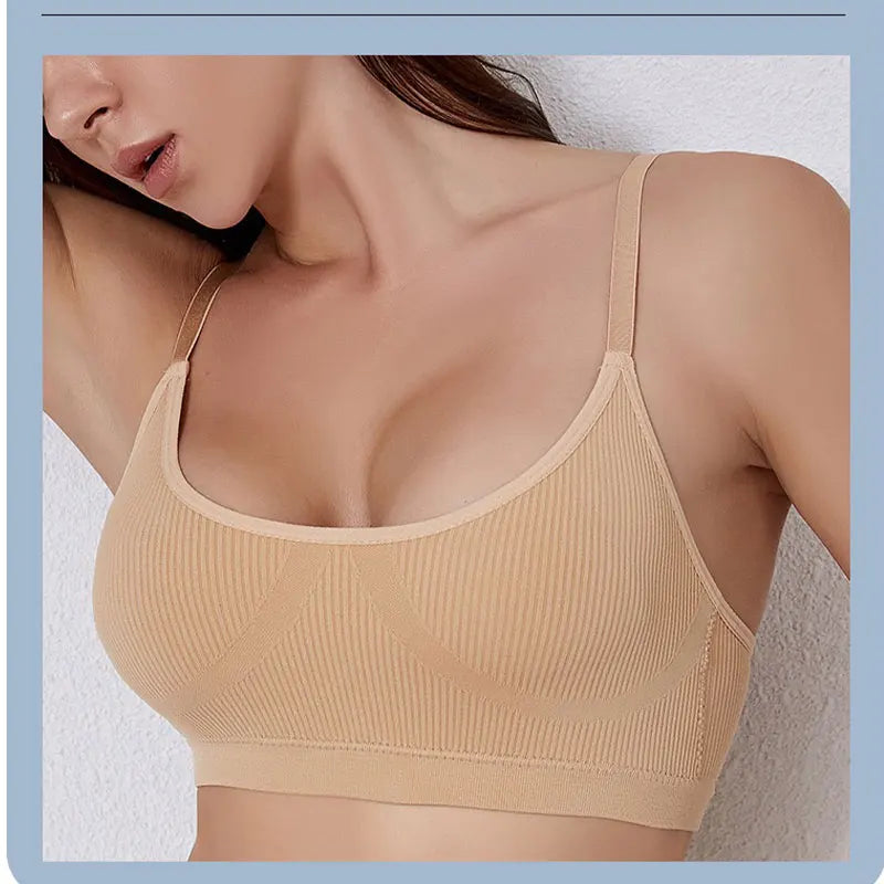 Seamless Push-Up Bralette & Panty Set – Sporty Crop Tank Style | S–XL Style Heaven