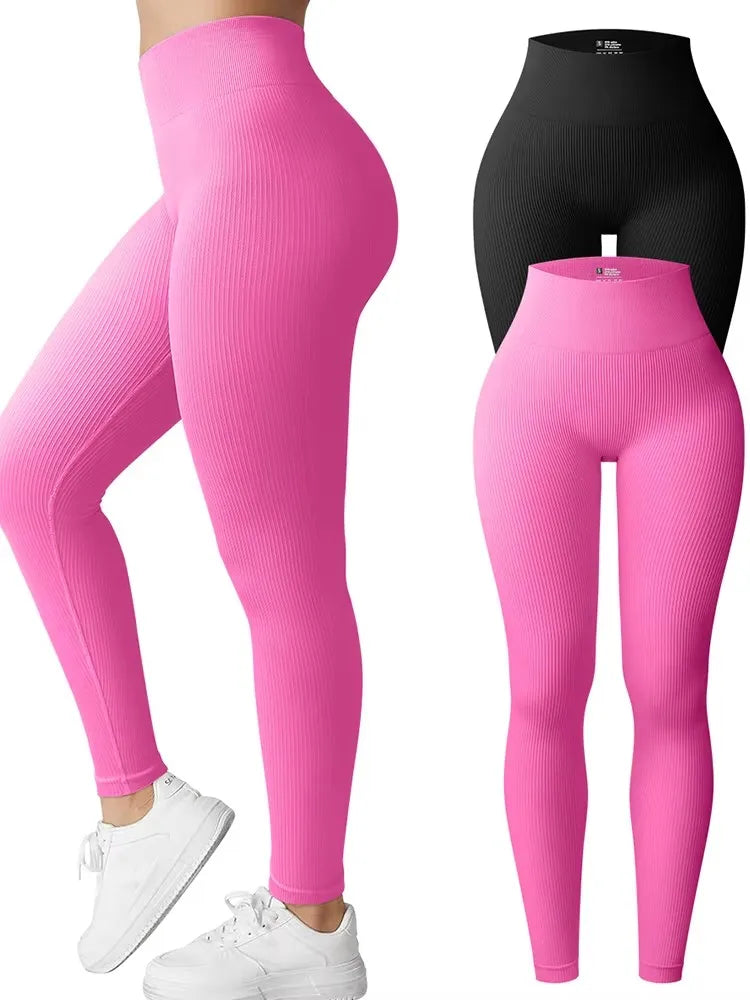 Women's Thread Knitted Seamless Leggings – High Waist, Slim Fit, Hip-Lifting Yoga & Gym Pants Style Heaven