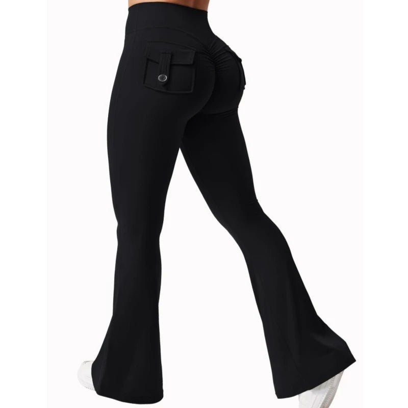 Women's Wide Leg High Stretch Yoga Pants – Naked Feel Compression Leggings with Pockets Style Heaven