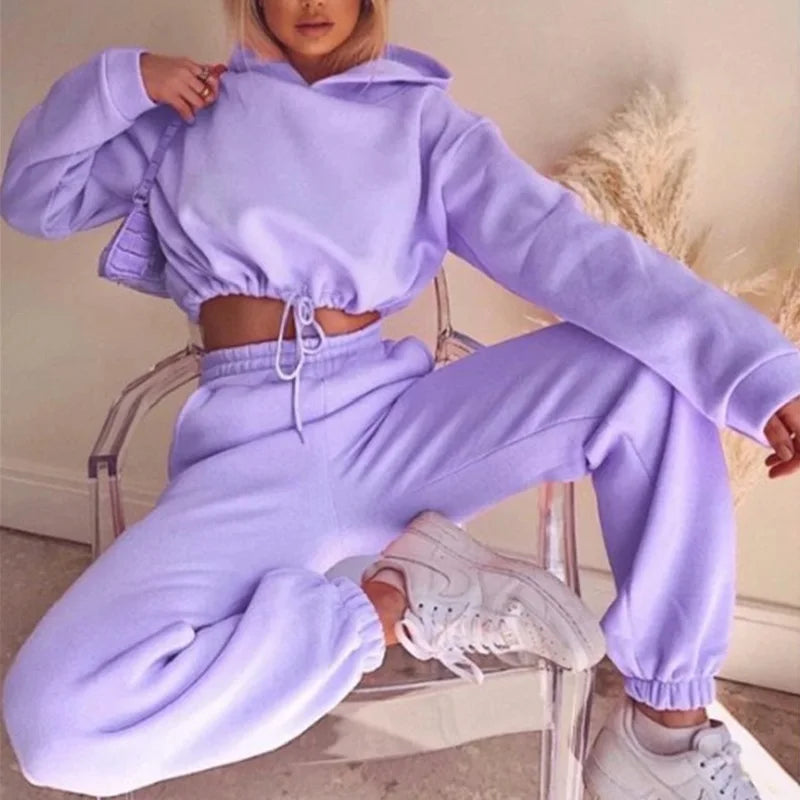 Women’s Long-Sleeve Sportswear Set – Casual Fashion Two-Piece Outfit Style Heaven