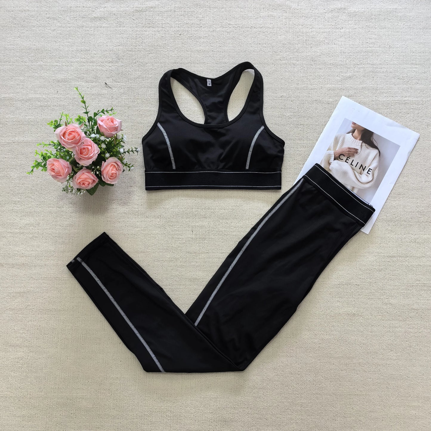 Women's 2-Piece Gym Set – Yoga Bra & High-Waist Fitness Leggings Style Heaven