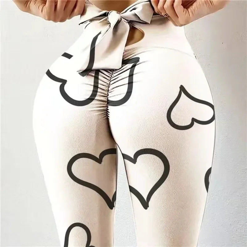 High Waist Butterfly Print Yoga Leggings – Bowknot Butt Lift Fitness Tights for Women Style Heaven