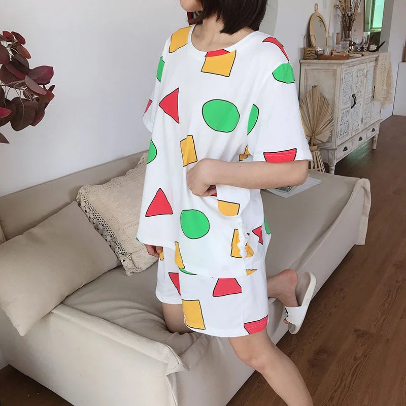 Cotton Pajama Set – Japanese-Style Summer Short-Sleeve Sleepwear for Couples Style Heaven
