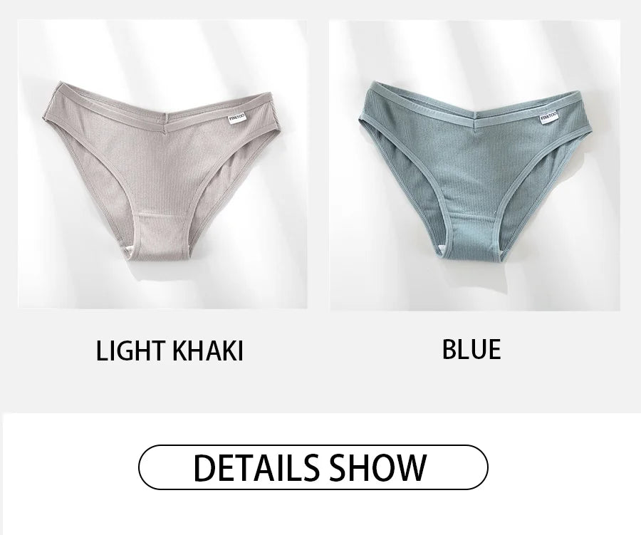 FINETOO 3-Piece Women's Cotton Underwear Set – Soft & Sexy Solid Color Panties - Style Heaven