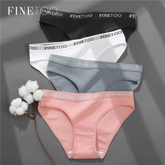 FINETOO 3-Piece Women's Cotton Underwear Set – Soft & Sexy Solid Color Panties Style Heaven
