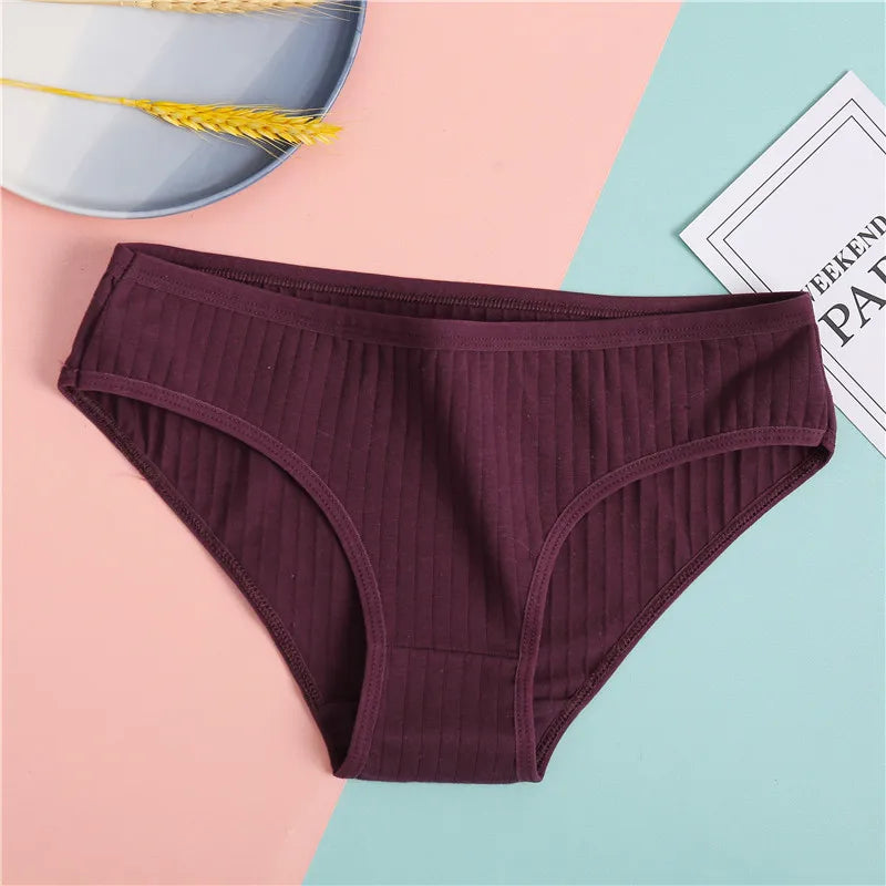 FINETOO 3-Piece Women's Cotton Underwear Set – Soft & Sexy Solid Color Panties - Style Heaven