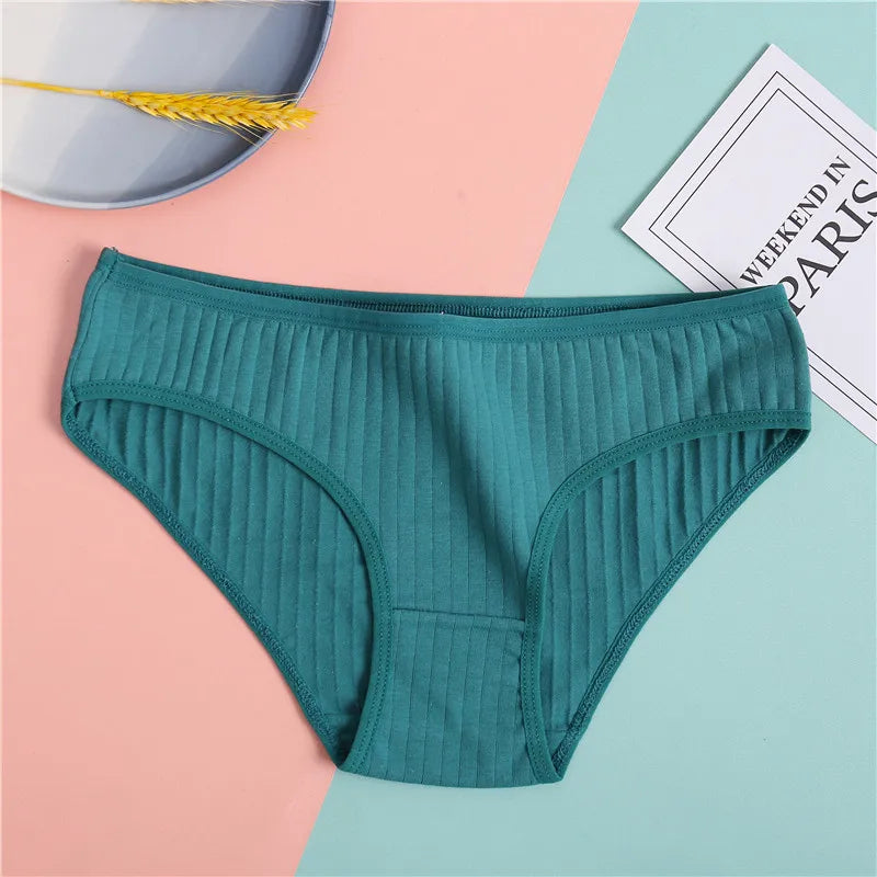 FINETOO 3-Piece Women's Cotton Underwear Set – Soft & Sexy Solid Color Panties - Style Heaven