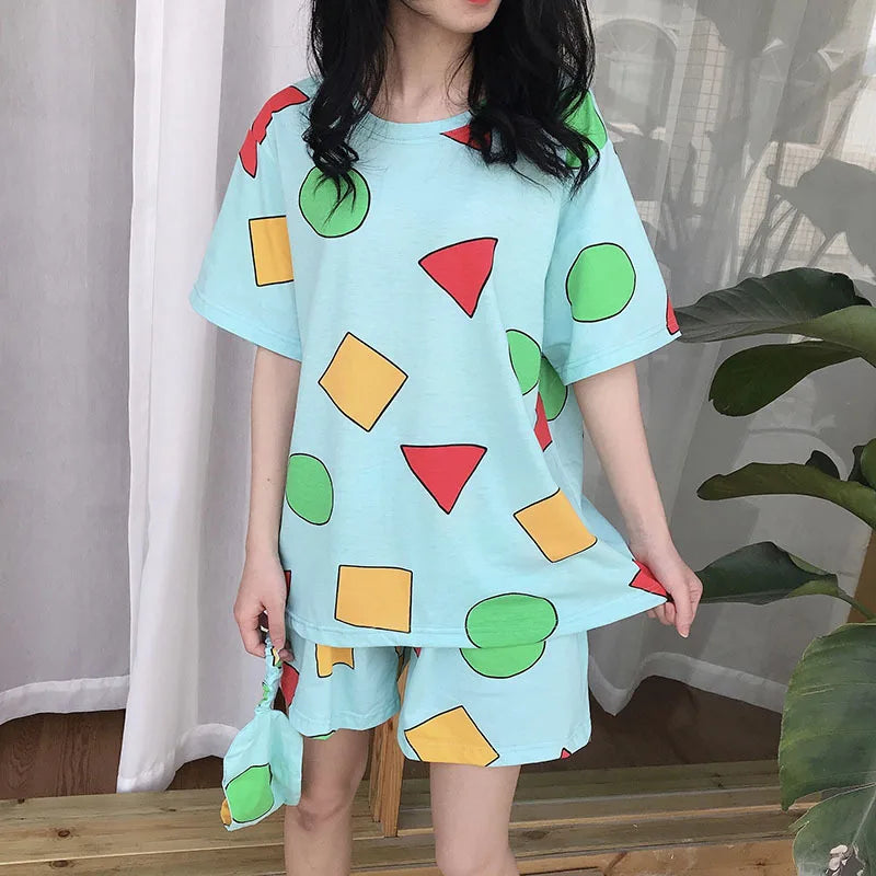 Cotton Pajama Set – Japanese-Style Summer Short-Sleeve Sleepwear for Couples Style Heaven
