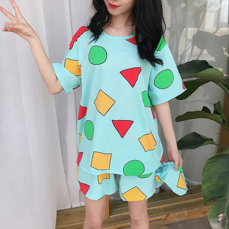 Cotton Pajama Set – Japanese-Style Summer Short-Sleeve Sleepwear for Couples Style Heaven