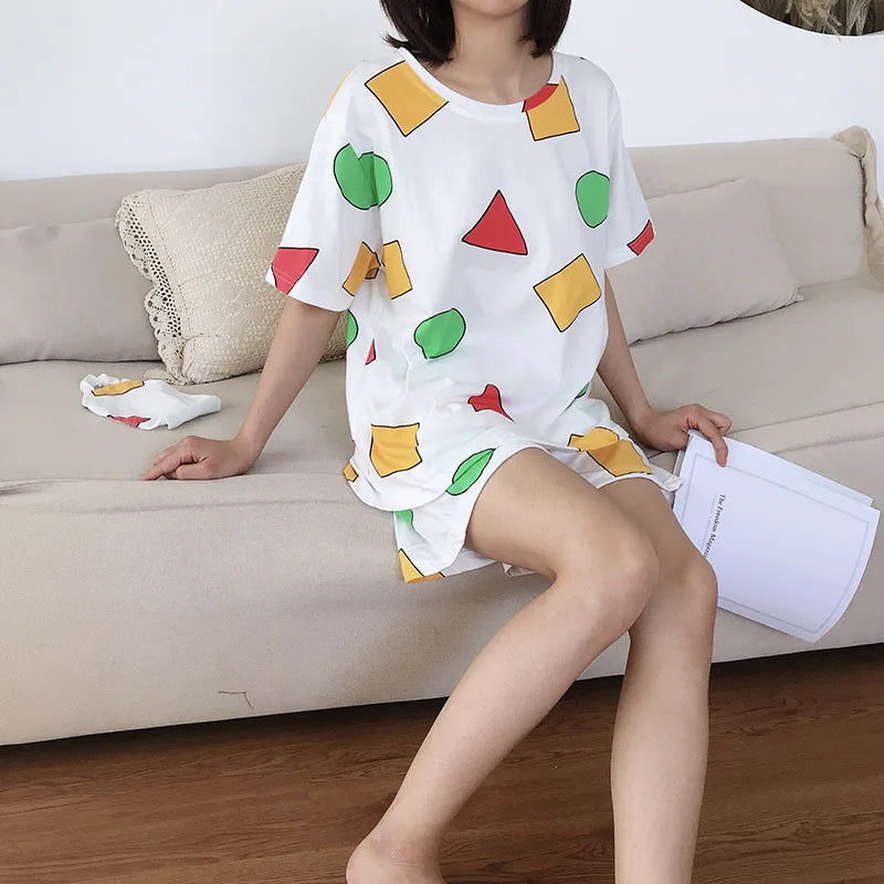 Cotton Pajama Set – Japanese-Style Summer Short-Sleeve Sleepwear for Couples Style Heaven