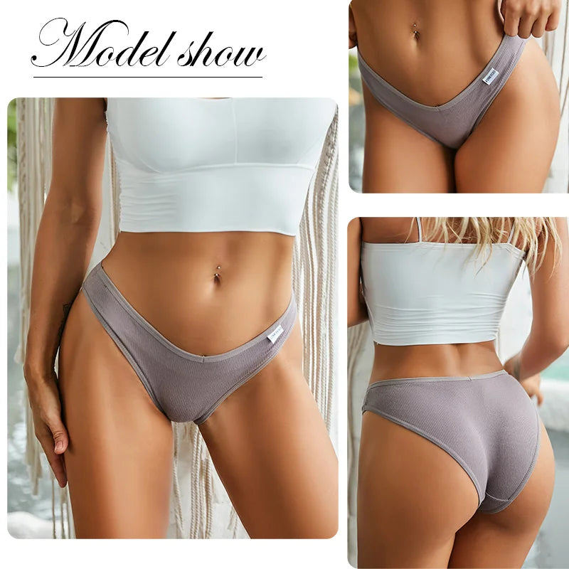 FINETOO 3-Piece Women's Cotton Underwear Set – Soft & Sexy Solid Color Panties - Style Heaven