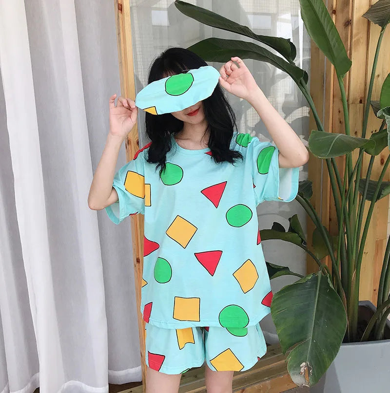 Cotton Pajama Set – Japanese-Style Summer Short-Sleeve Sleepwear for Couples Style Heaven