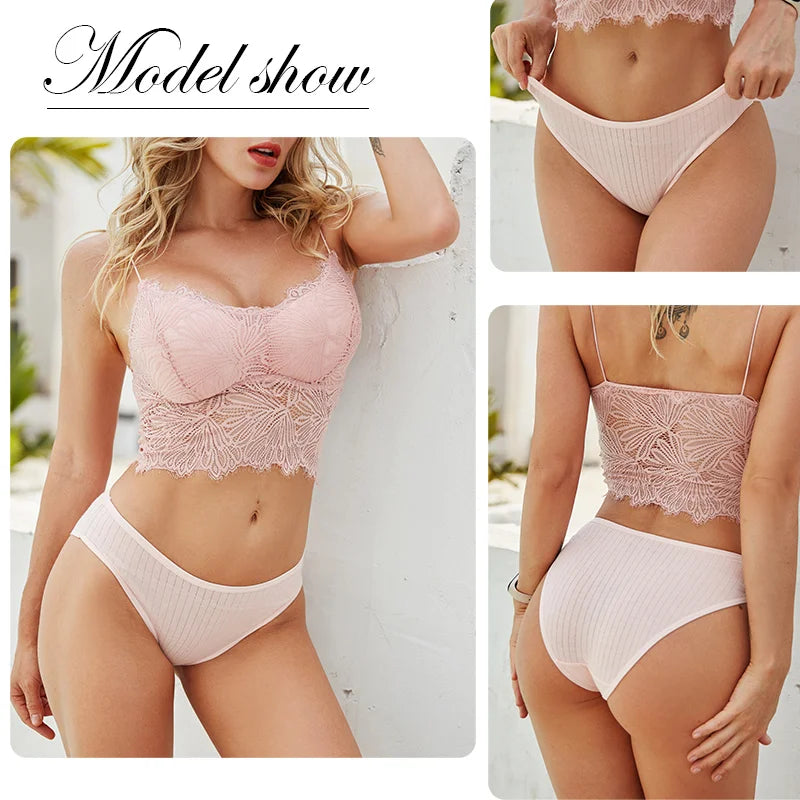FINETOO 3-Piece Women's Cotton Underwear Set – Soft & Sexy Solid Color Panties - Style Heaven