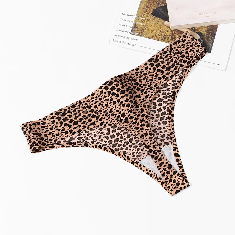 3-Pack Seamless Leopard Thongs – Sexy & Breathable T-Back Panties Style Heaven