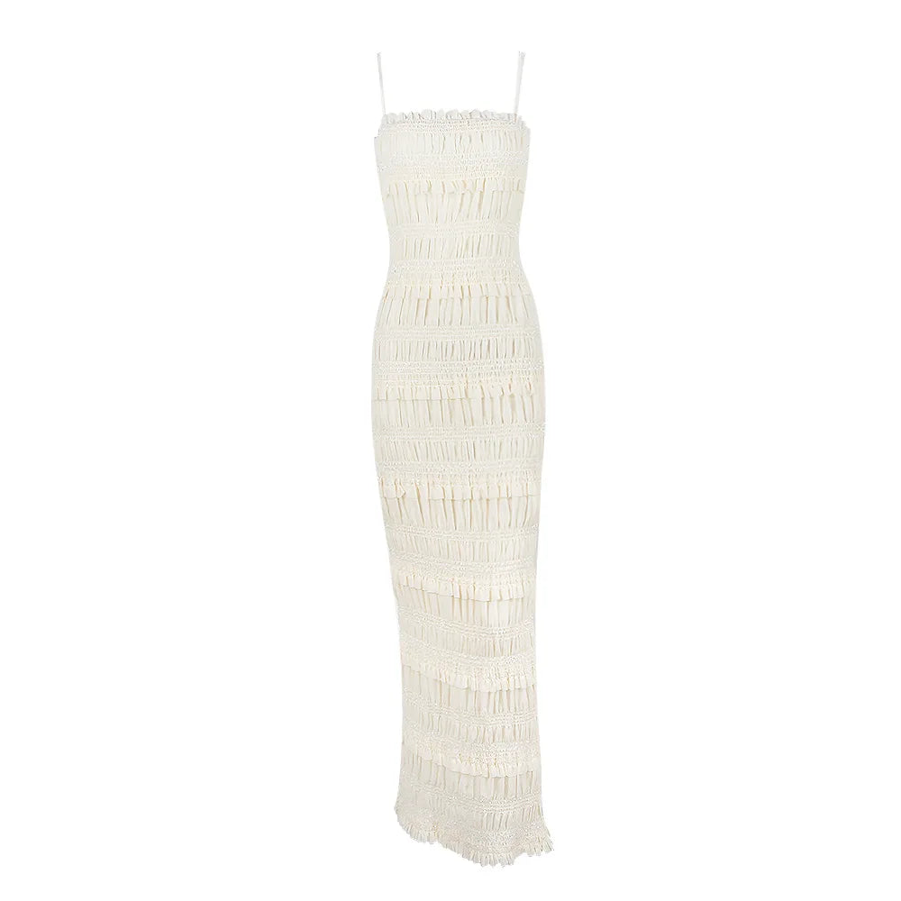 Suninheart Summer Maxi Spaghetti Strap Wedding Bride Dress – Elegant Formal Occasion Slim Fit Party Evening Gown for Women Style Heaven