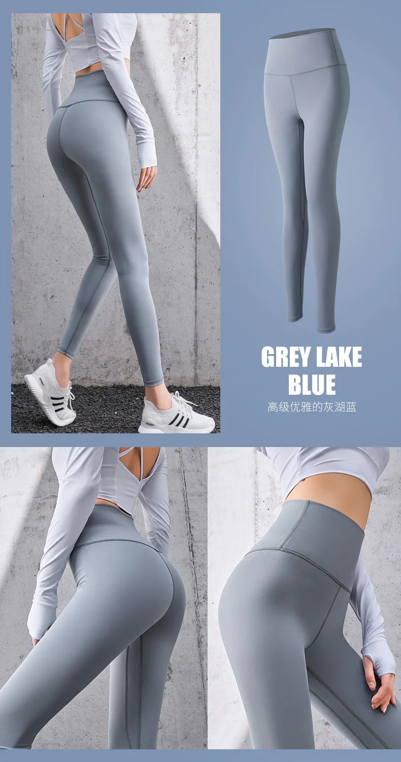 Ribbed High-Waisted Yoga Pants – Seamless Fitness Leggings for Women – Tummy Control Running & Training Tights Style Heaven