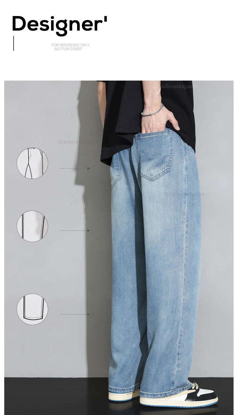2025 Men’s Soft Baggy Vintage Jeans – Spring/Summer Streetwear Denim Style Heaven