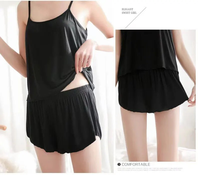 Women’s Spaghetti Strap Pajama Set – Soft & Smooth Nightwear with Camisole & Shorts Style Heaven