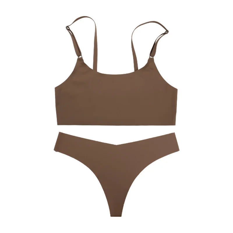Seamless Ice Silk Bra & Panty Set – Wireless, Ultra-Soft, High-Quality Lingerie for Women Style Heaven