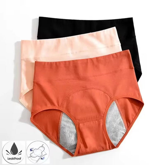High-Waist Cotton Menstrual Panties – Leak-Proof Period Underwear for Women