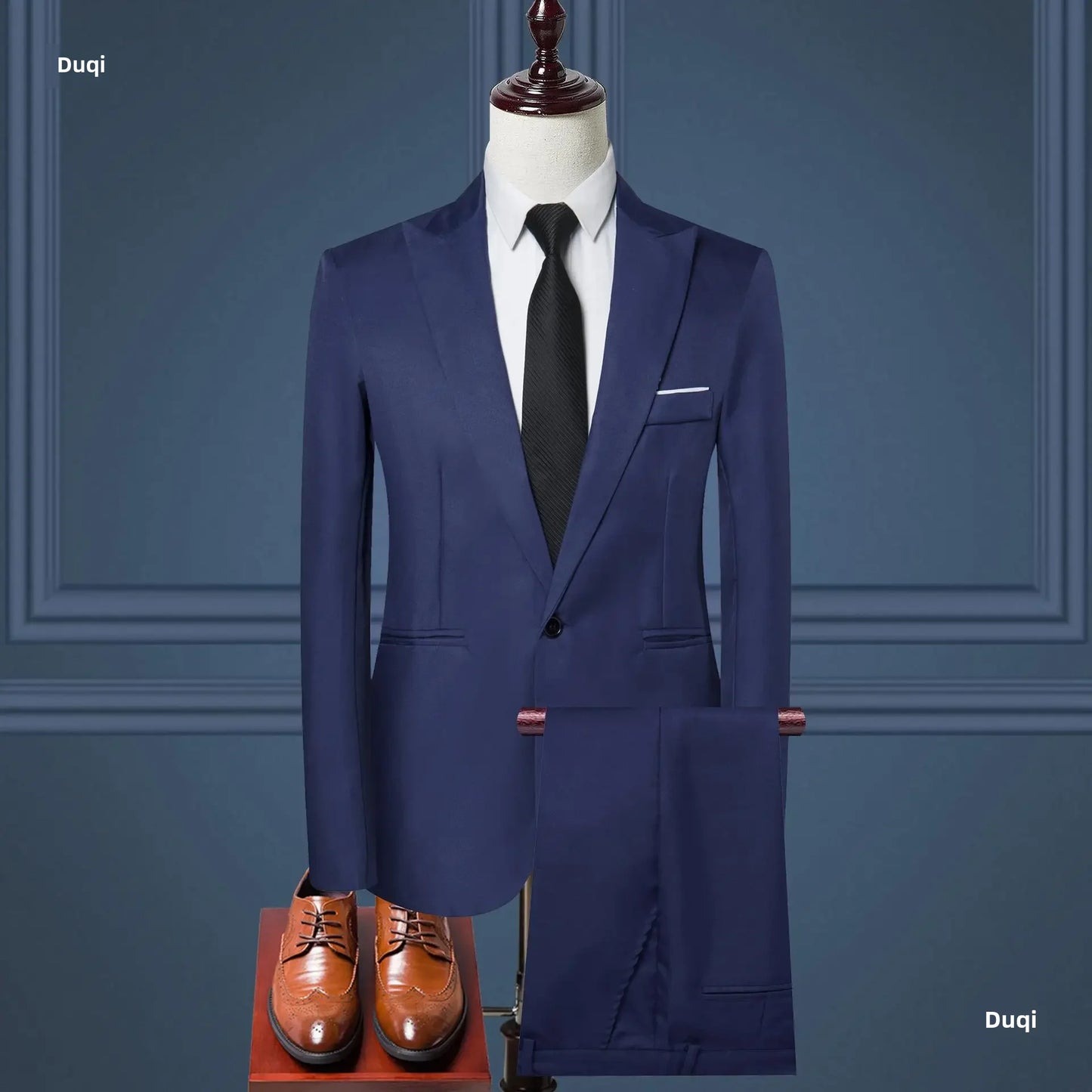 Men’s Korean-Style Slim Fit Business Suit – 2-Piece Professional Tuxedo Set - Style Heaven