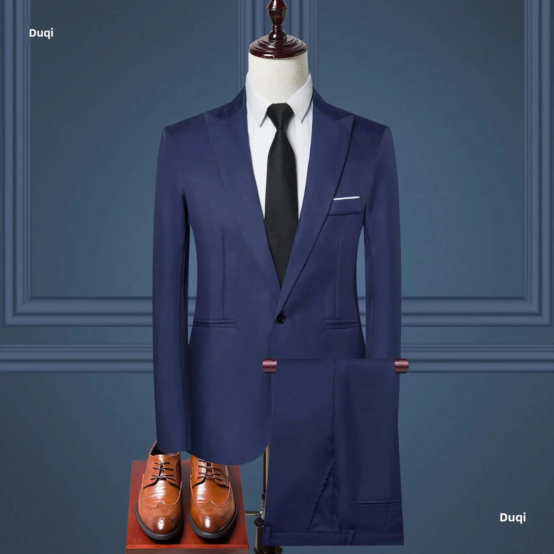 Men’s Korean-Style Slim Fit Business Suit – 2-Piece Professional Tuxedo Set - Style Heaven