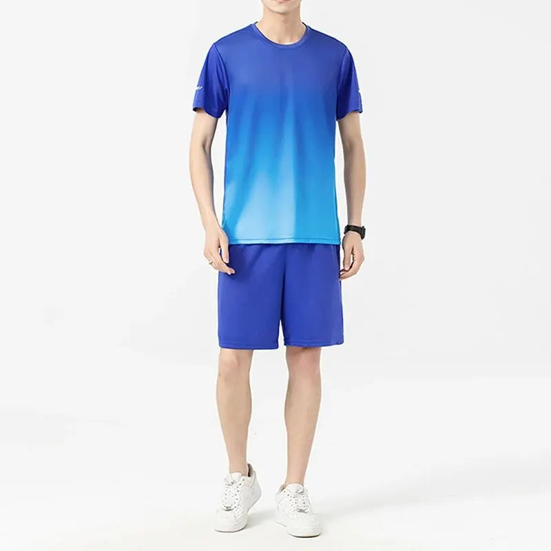 Unisex Quick-Dry 2-Piece Tracksuit – Oversized Short-Sleeve Sport Set for Summer 2024 Style Heaven