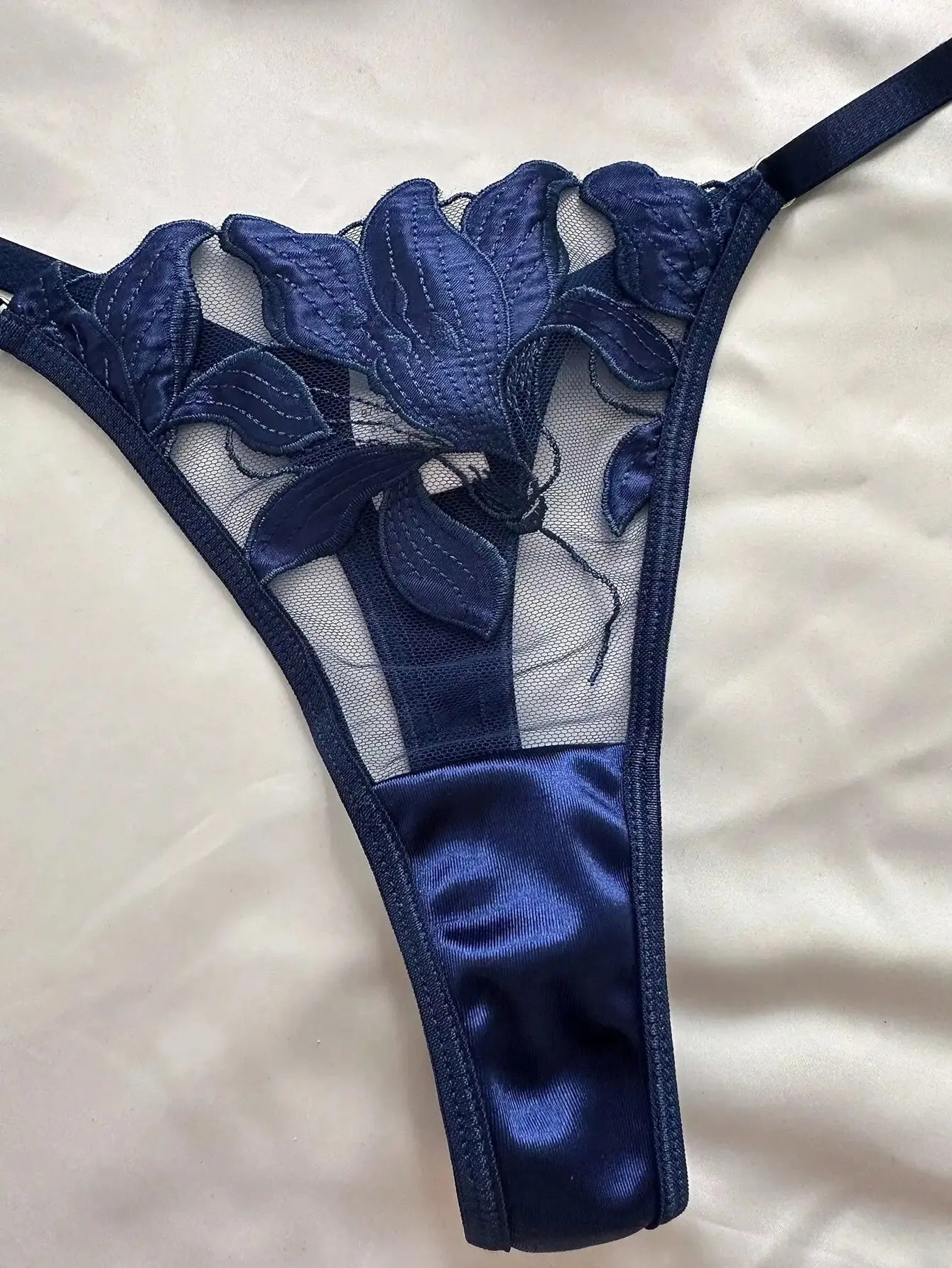 2024 Floral Embroidery Sexy Lingerie Set – Transparent Lace Push-Up Bralette & Panty, 2-Piece Sensual Women’s Intimates Style Heaven