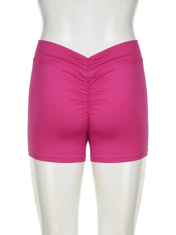Rockmore Pleated High Waist Yoga Shorts – Butt Lifting & Tummy Control Fitness Shorts for Women Style Heaven