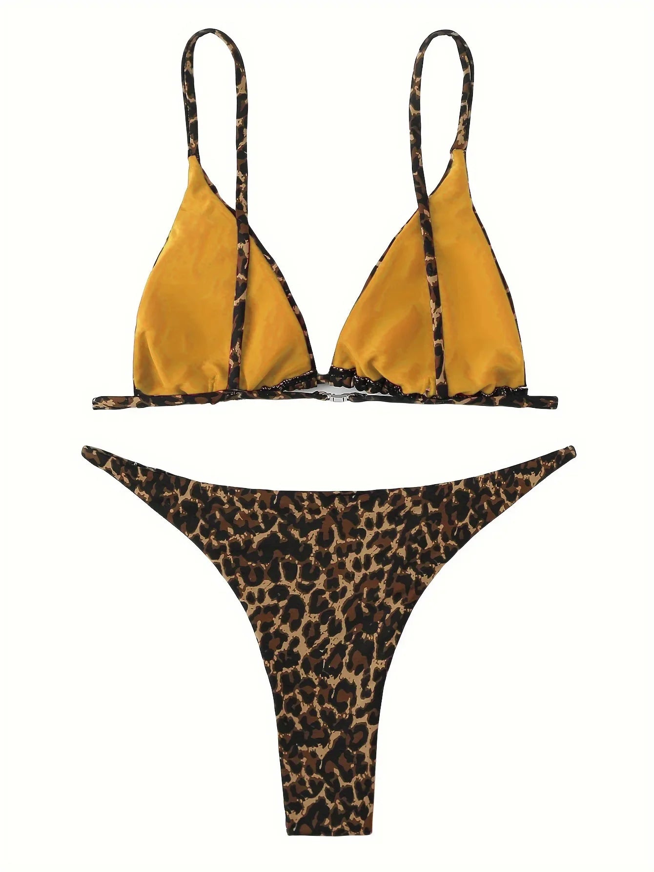 2024 Micro Leopard Bikini – High Cut Bandage Push-Up Swimsuit, Sexy Thong Swimwear for Beach Vacation Style Heaven