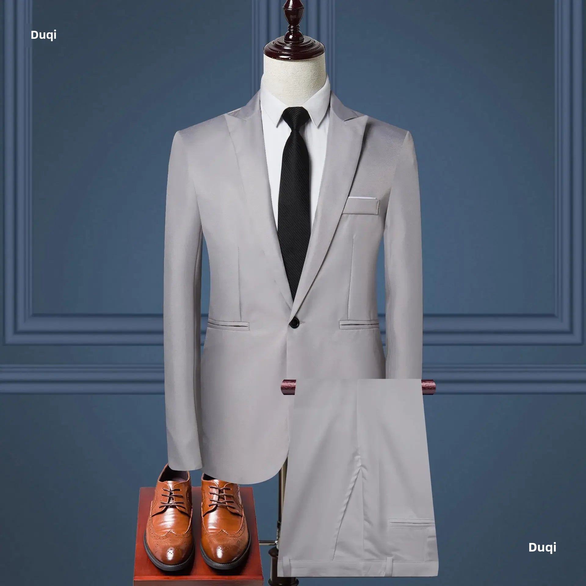 Men’s Korean-Style Slim Fit Business Suit – 2-Piece Professional Tuxedo Set - Style Heaven