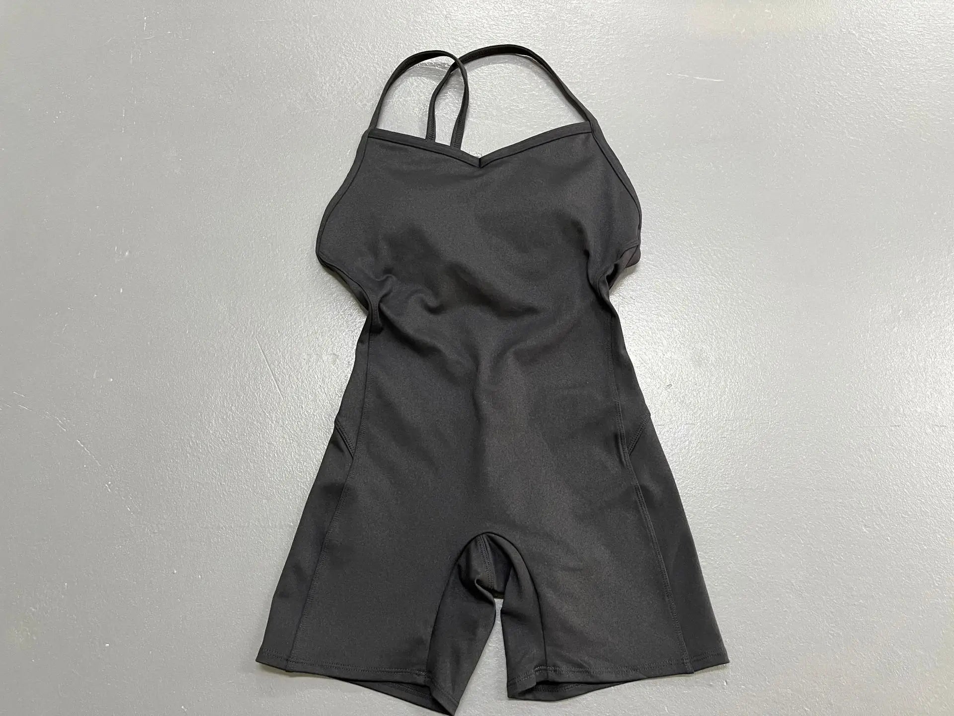 Women’s Sexy Backless Yoga Jumpsuit – Solid Color Cross Bodysuit for Fitness & Gym Style Heaven