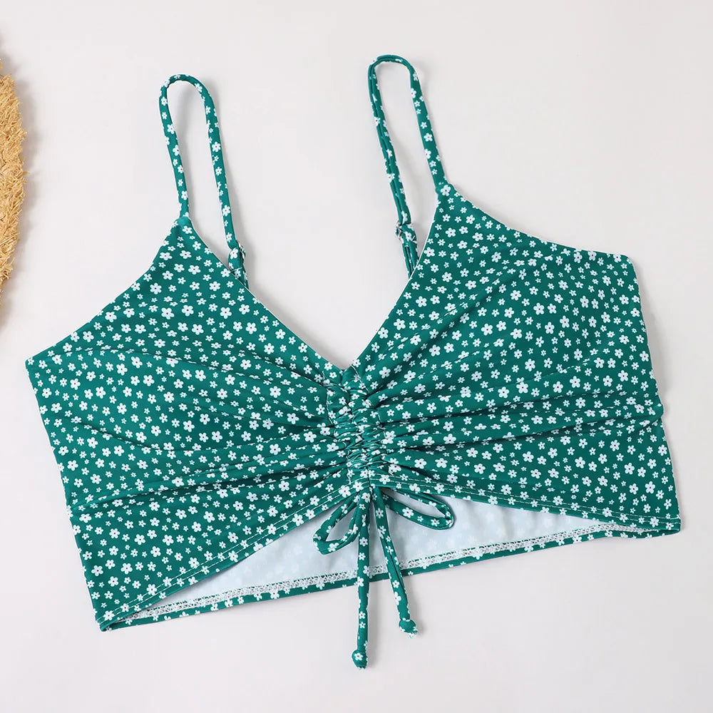 High Waist Floral Push-Up Bikini Swimsuit – 2025 Women’s Print Swimwear Set - Style Heaven