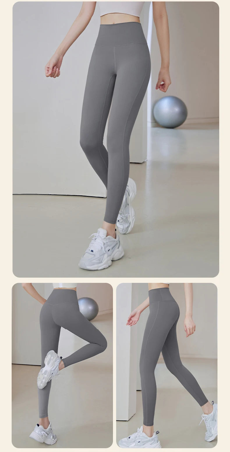 Ribbed High-Waisted Yoga Pants – Seamless Fitness Leggings for Women – Tummy Control Running & Training Tights Style Heaven