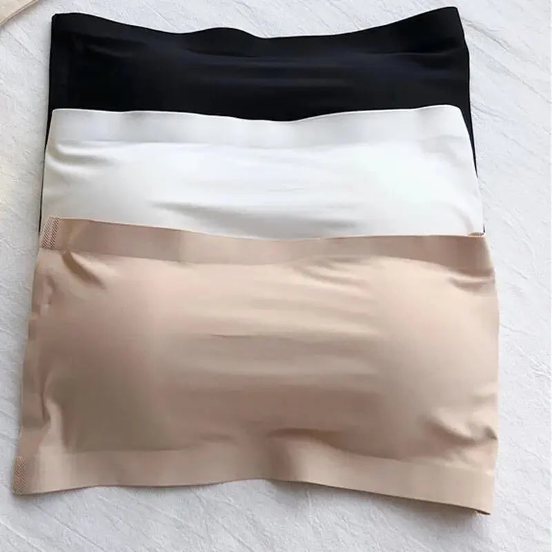 Seamless One-Piece Tube Top – Women's Strapless Bandeau Bra with Removable Pads, Basic Black/White/Nude Lingerie Style Heaven