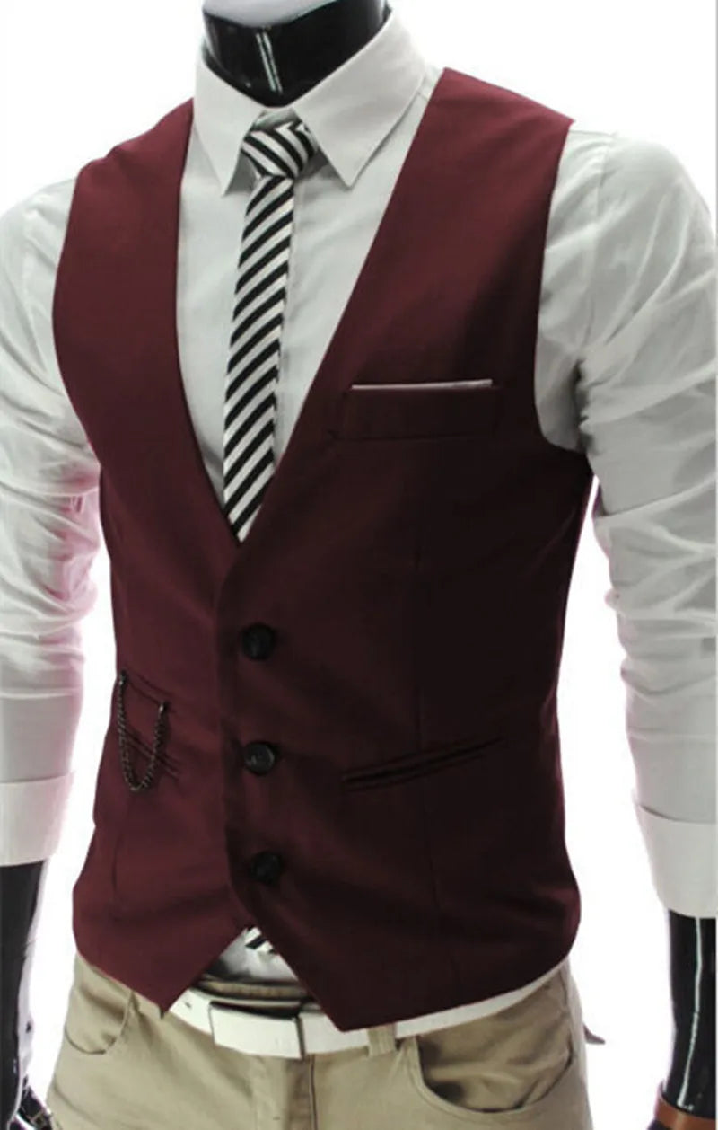 Men’s Slim Fit Dress Vest – Casual & Formal Sleeveless Business Waistcoat (Up to 7XL) Style Heaven