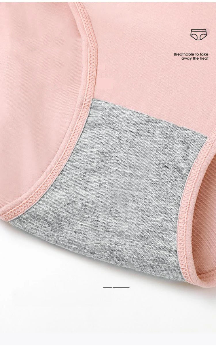 3-Pack High-Waist Menstrual Panties – Leak-Proof Cotton Period Briefs for Women
